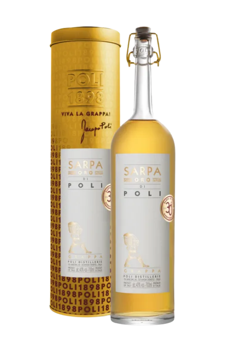 Sarpa di Poli Oro Grappa 0,7L Valkwijn.nl