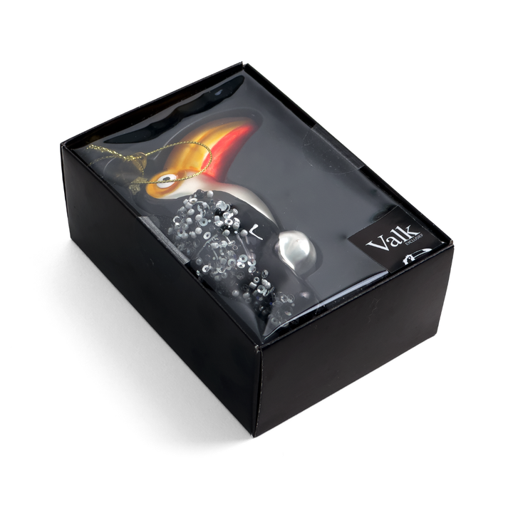 Toekan Kerstornament – Zwart & Lila doos