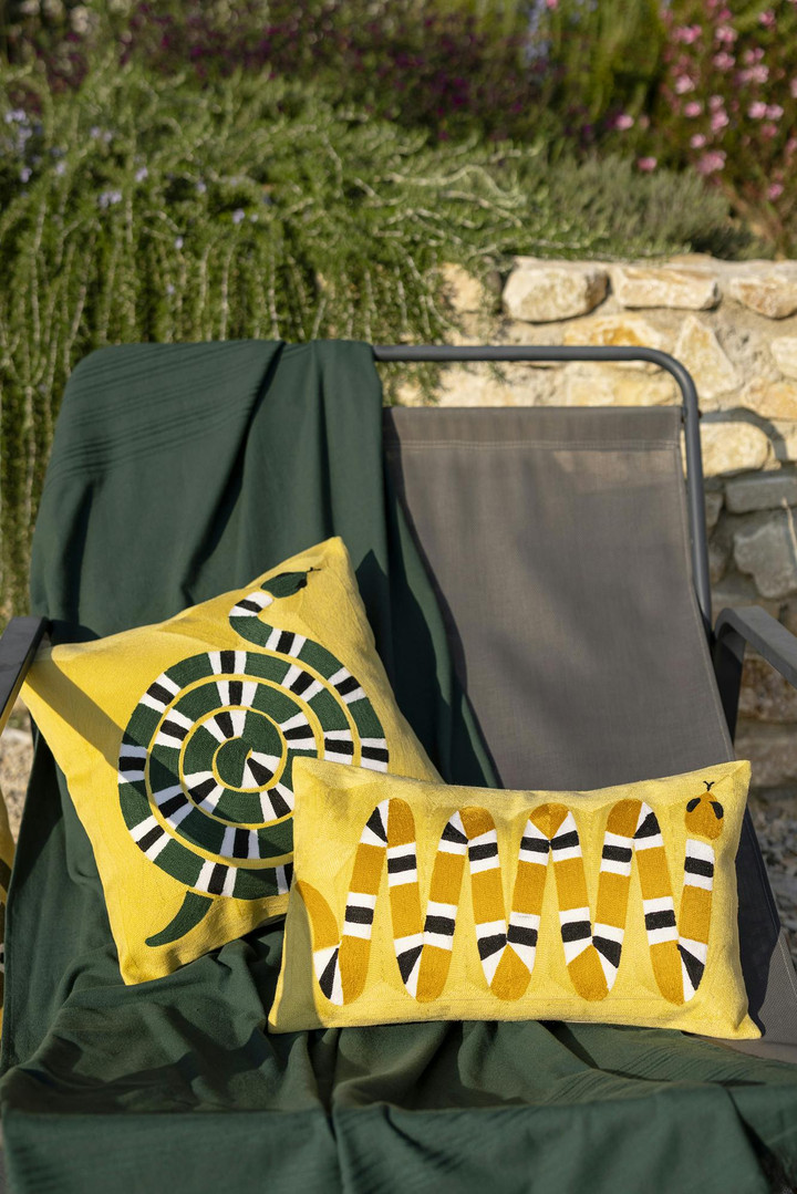 Geborduurd kussen Yoka Mangue 30 X 50