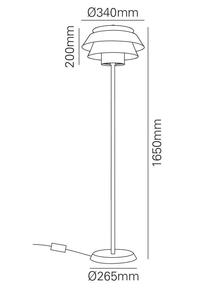Void vloerlamp brons