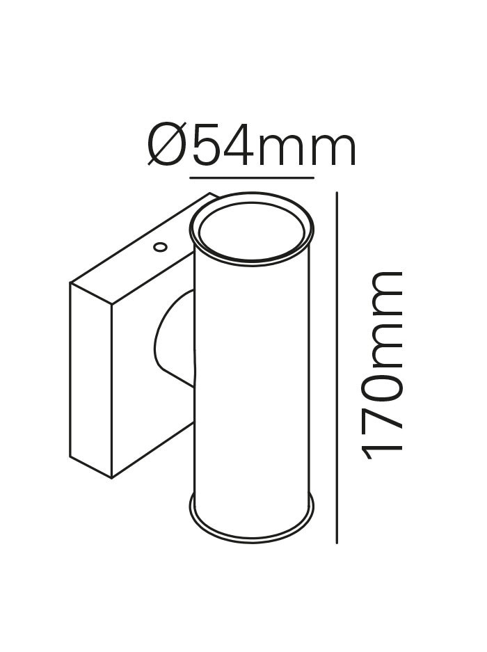 Hicks wandlamp zwart ontworpen door Hip Studio