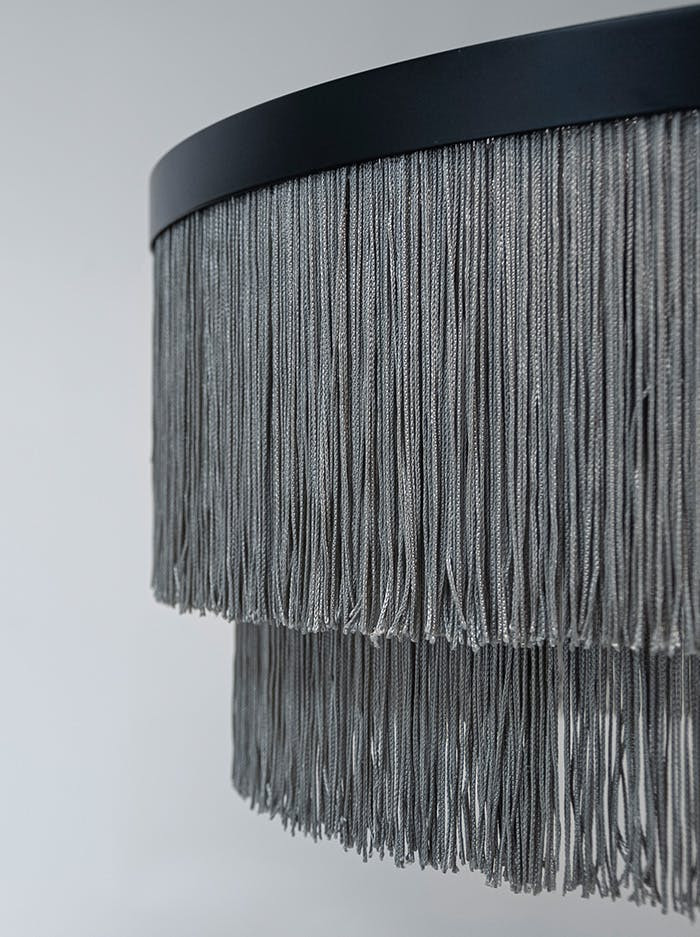 Fringes hanglamp d:45cm zwart ontworpen door Patrick Russ