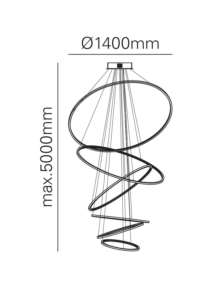 Luxury hanglamp 6-lichts oud messing
