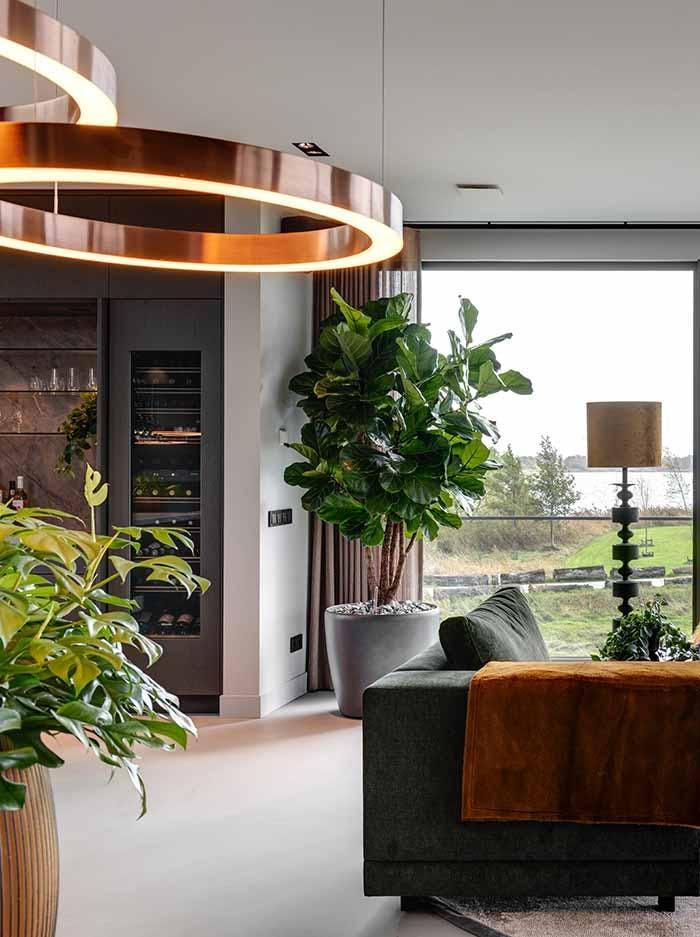 Zero hanglamp 80cm 50W brons