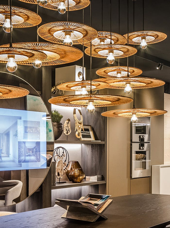 Cappello hanglamp E27 d:40cm zwart met naturel kap