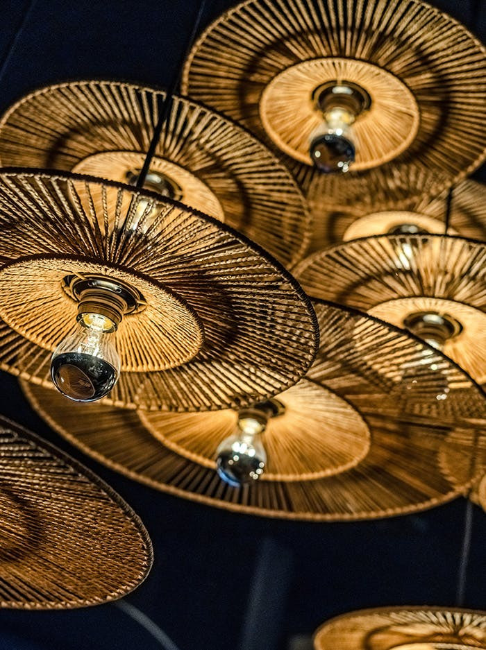 Cappello hanglamp E27 d:60cm zwart met naturel kap