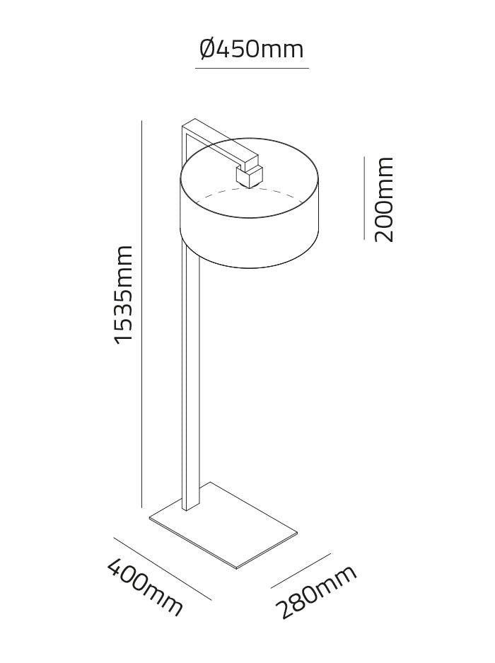 Classic minimal vloerlamp chroom