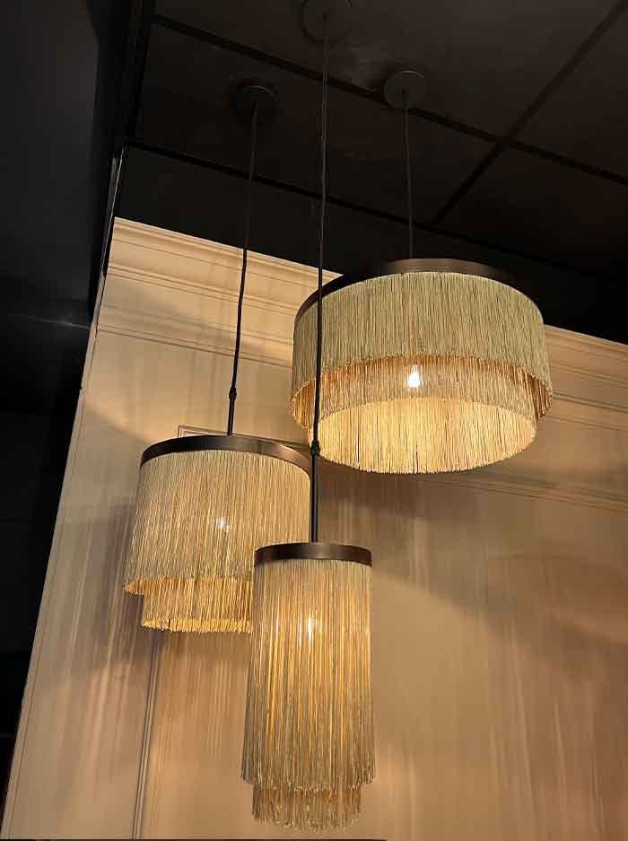 Fringes hanglamp d:45cm brons ontworpen