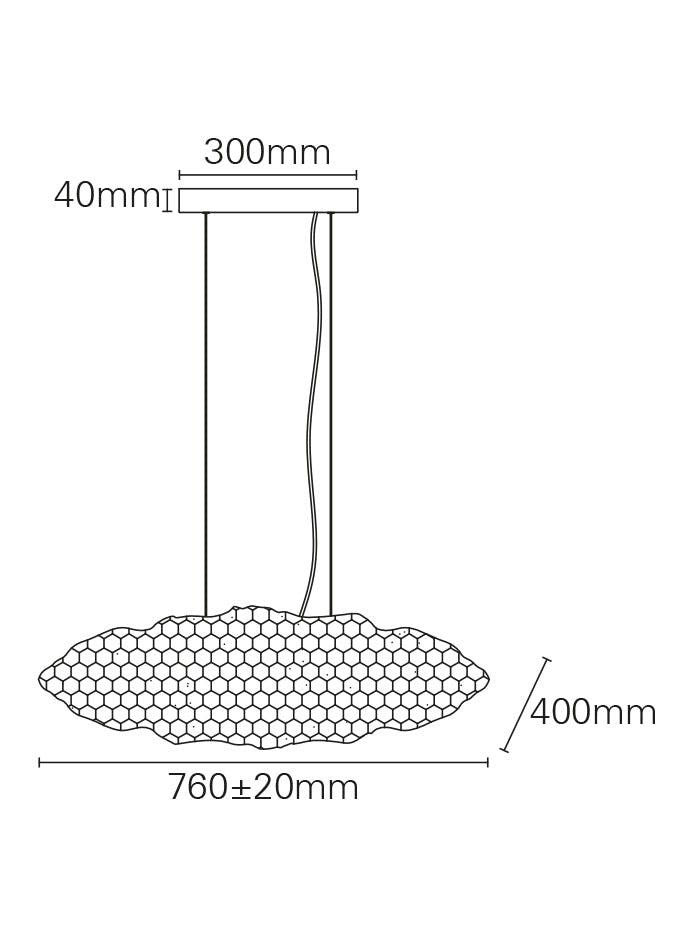 Golden cloud hanglamp 15W