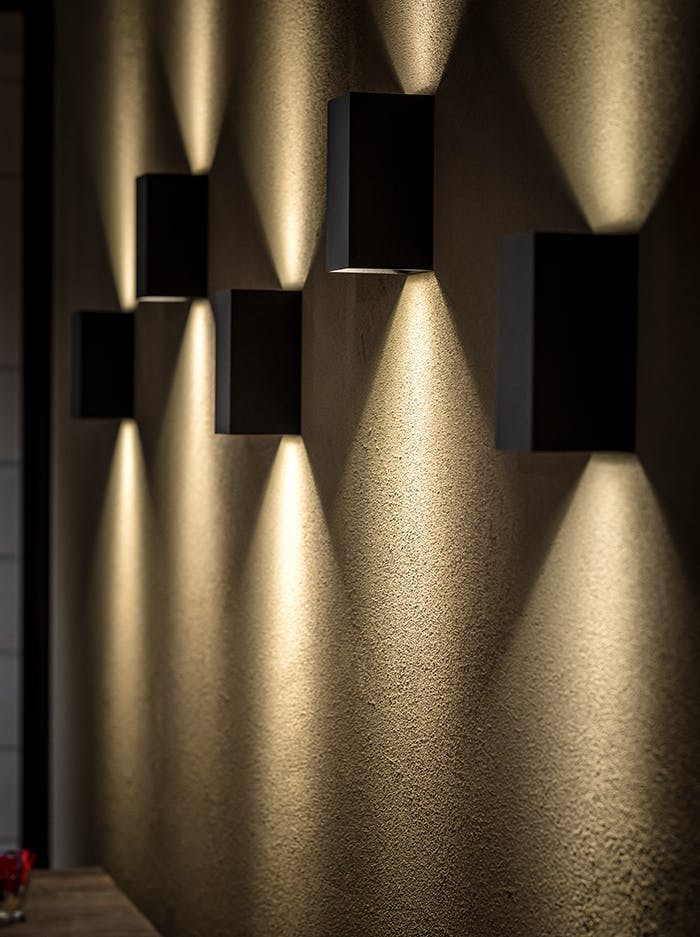 Inlet wandlamp zwart