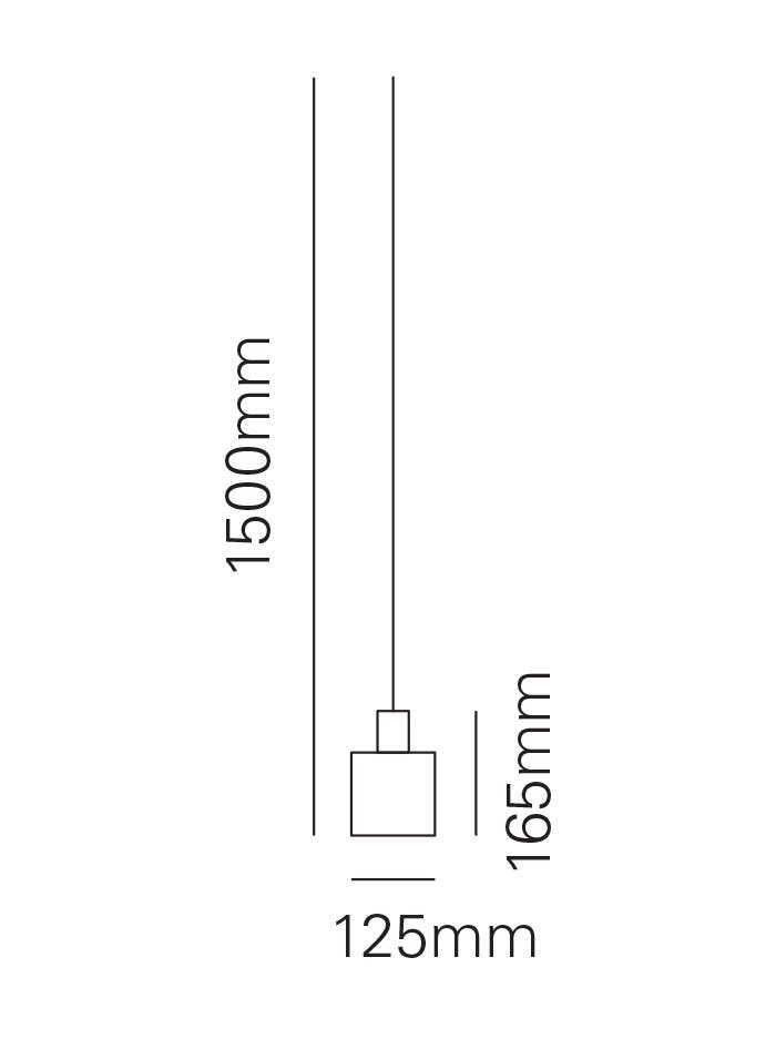 Rokin hanglamp 1-lichts brons