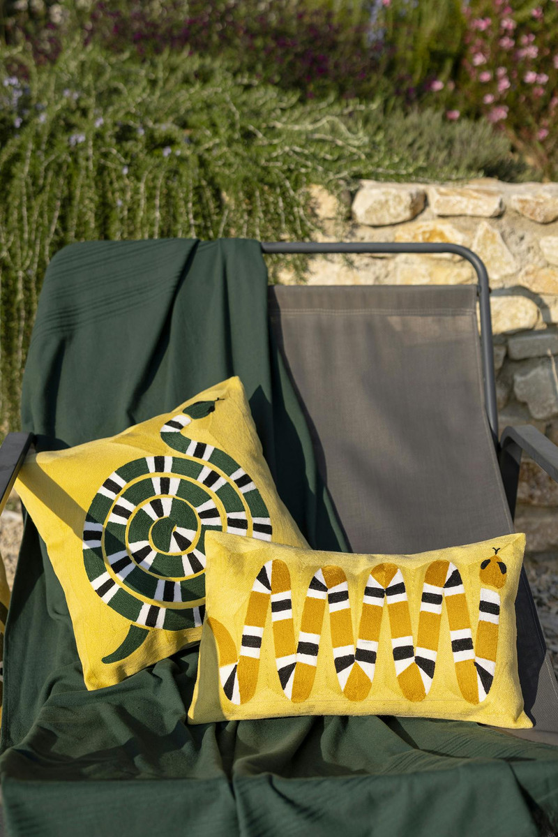 Geborduurd kussen Yoka Mangue 30 X 50