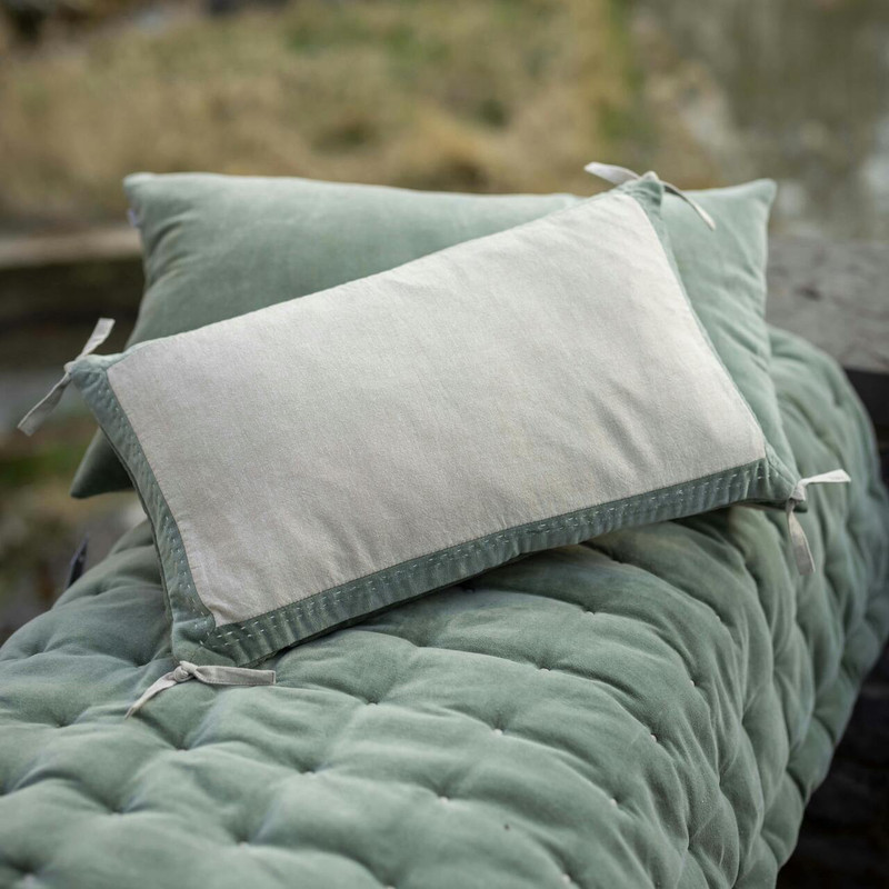 Kussen Elise Chambray Verveine 30 X 50