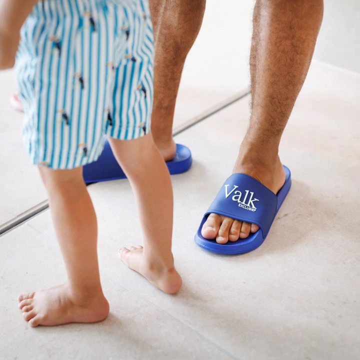 Valk Exclusief Badslippers (Blauw)