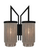 Fringes wandlamp 2-lichts zwart ontworpen door Patrick Russ
