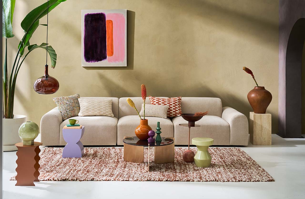 Hotel chique interieur met meubels en woonaccessoires