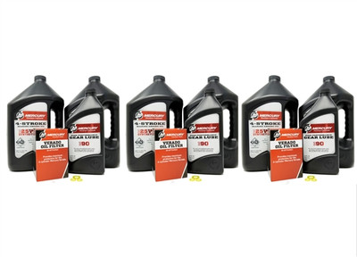 25W50 100 HOUR MAINTENANCE KIT FOR TRIPLE ENGINES 200-400HP M100HRKIT-6 25W50 100 HOUR MAINTENANCE KIT FOR TRIPLE ENGINES 200-400HP M100HRKIT-6