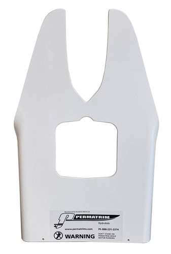 UM9 SILVER PERMATRIM WITH SQUARE ANODE CUT OUT FOR NEW V6 & V8 MERCURY FOUR STROKES    UM9_SILVERSQ