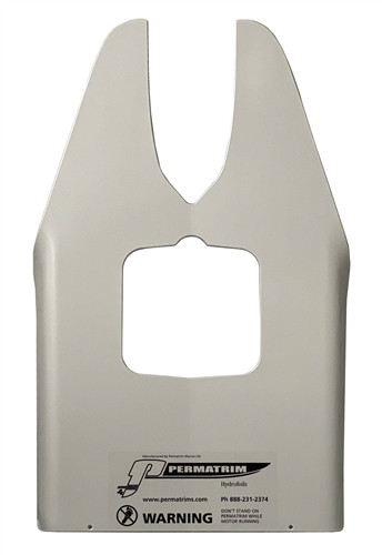 UM9 WHITE PERMATRIM WITH SQUARE ANODE CUT OUT FOR NEW V6 & V8 MERCURY FOUR STROKES    UM9_WHITESQ