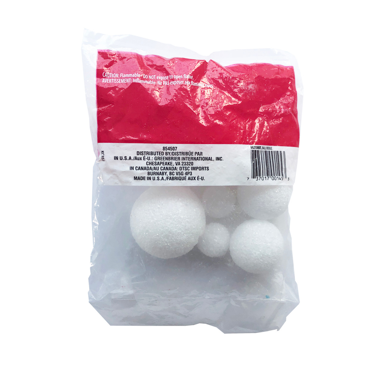 Medium Styrofoam Balls 2 Count