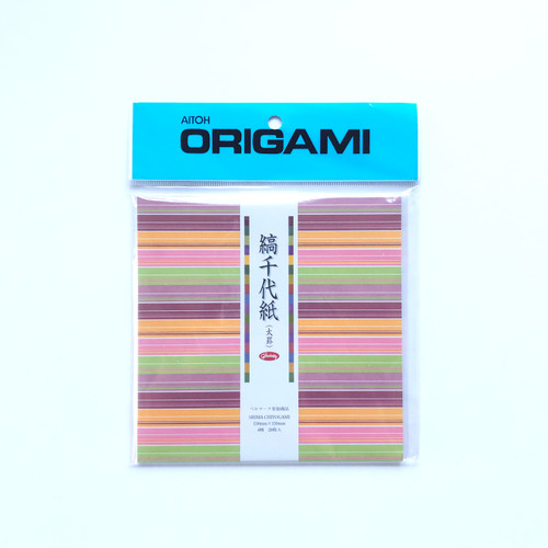 Aitoh Grimmhobby Origami Shima Chiyogami Stripes Origami Paper 28 Sheets