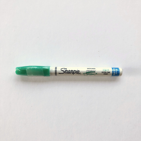 Sharpie Water-Based Acrylic Paint Pen Extra Fine Point Glitter Aqua