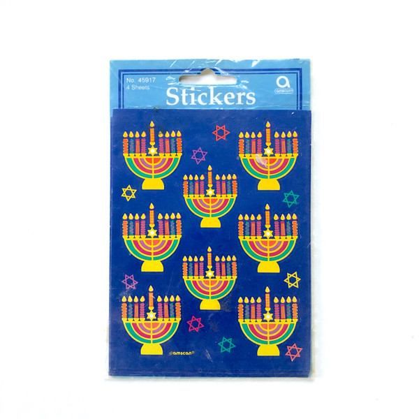 Amscan Hanukkah Menorah Stickers 4 Sheets