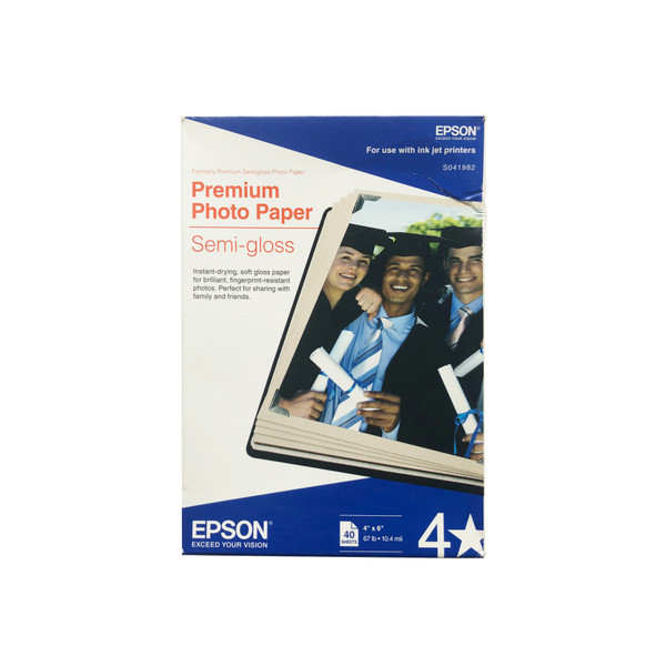 Epson Premium Photo Paper Semi-Gloss 4 x 6" 40 Sheets