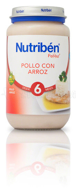 Nutriben potito pollo con arroz, 250 g