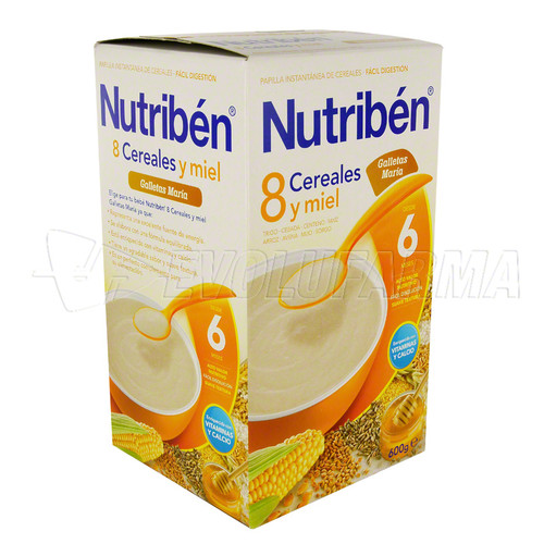 Nutriben 8 cereales y miel galletas maría. envase 600 g.