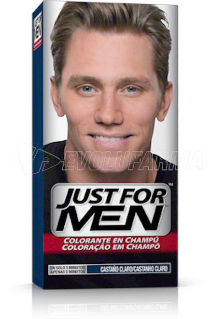 Just for men. champú colorante. color castaño claro