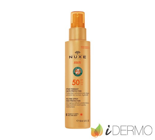 Nuxe sun spray fundente para rostro y cuerpo alta proteCCión SPF 50