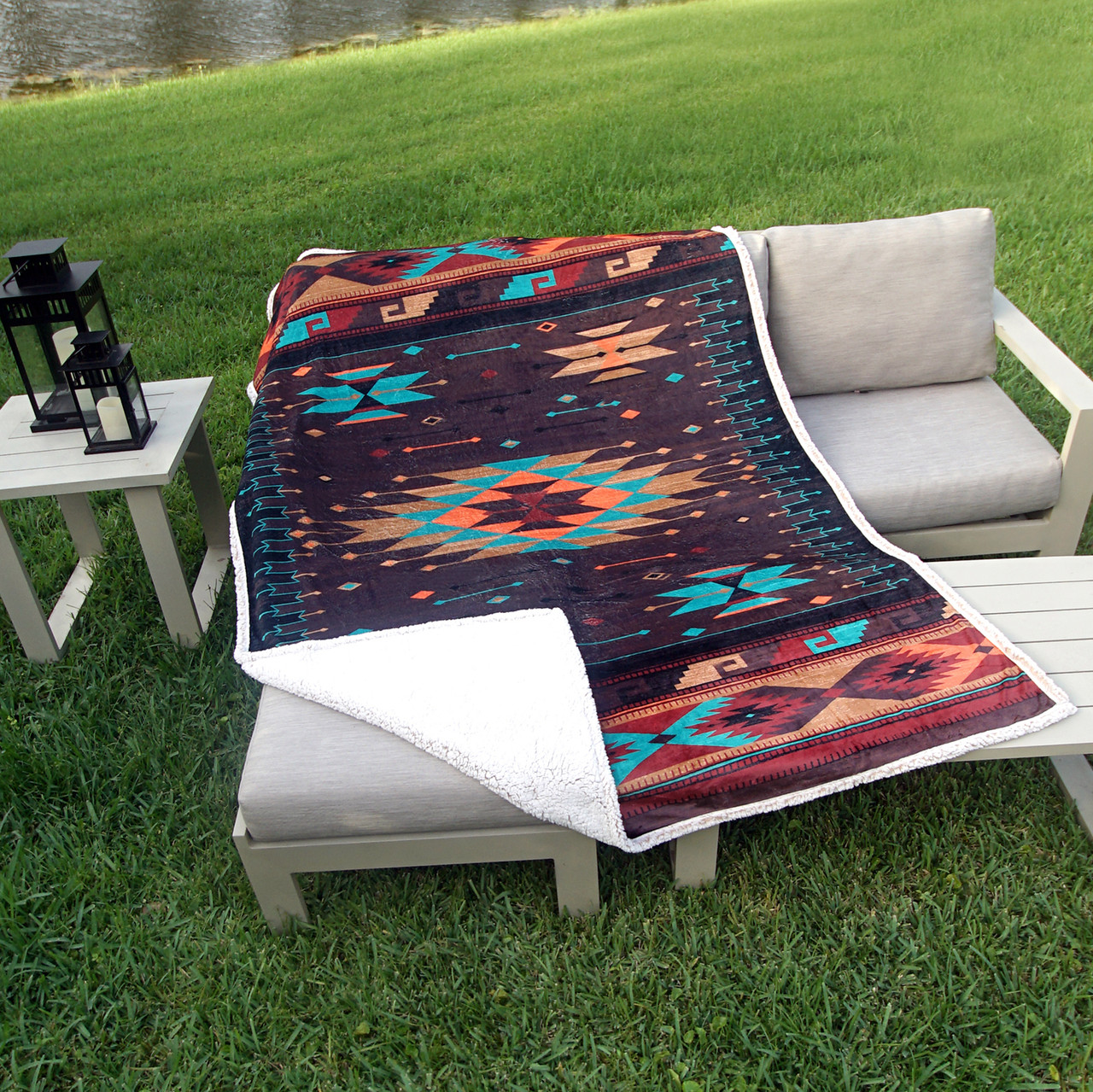 SHERPA BLANKET SPIRIT TURQUOISE