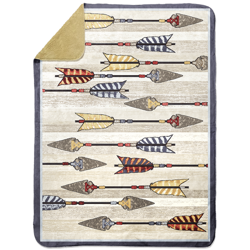 SHERPA BLANKET FLAMING ARROWS