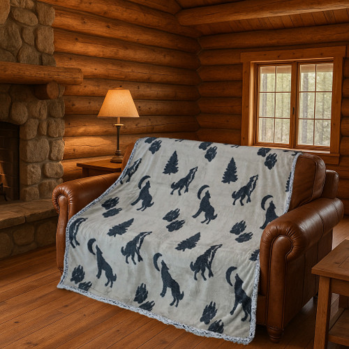 CHECKER MOOSE MELANGE BLANKET - Earth Ragz