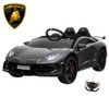 Licensed 12v Child'S Black Lamborghini Aventador SVJ 2-Seat Car