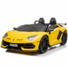 24V 2 Seat Ride on Licensed Yellow Lamborghini SVJ inc Scissor Doors & Remote 24V 2 Seat Ride on Licensed Yellow Lamborghini SVJ inc Scissor Doors & Remote