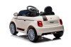 White Official Fiat 500 12V Kids Ride in Car With Remote Control