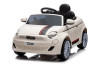 White Official Fiat 500 12V Kids Ride in Car With Remote Control