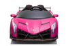 Pink Girls Lamborghini 24v 4WD EVA Tyres & Leather Seat