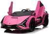 Pink 24v Lamborghini Sian Kids Battery Supercar x2 Leather Seats Pink 24v Lamborghini Sian Kids Battery Supercar x2 Leather Seats