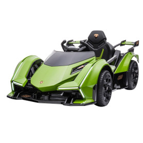 Child's Green Official Top Spec Lamborghini V12 Ride-In Car