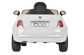 White Official Fiat 500 12V Ride in Car with Remote Control