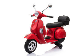 Kids Red Licensed Piaggio Vespa 12v Ride On Electric Moped