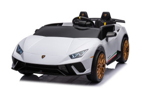 White 2 Seat Official 24v Lamborghini Huracan 4WD Kids Sit-in Car White 2 Seat Official 24v Lamborghini Huracan 4WD Kids Sit-in Car