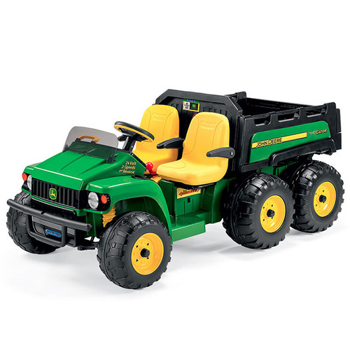 24v 2 Seat John Deere 6-Wheel Large Garden Kids HPX6x4 Childs Tractor ...