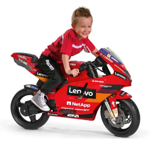 New Design Official Moto GP Ducati Kids 12v Bike & Stabilisers New Design Official Moto GP Ducati Kids 12v Bike & Stabilisers