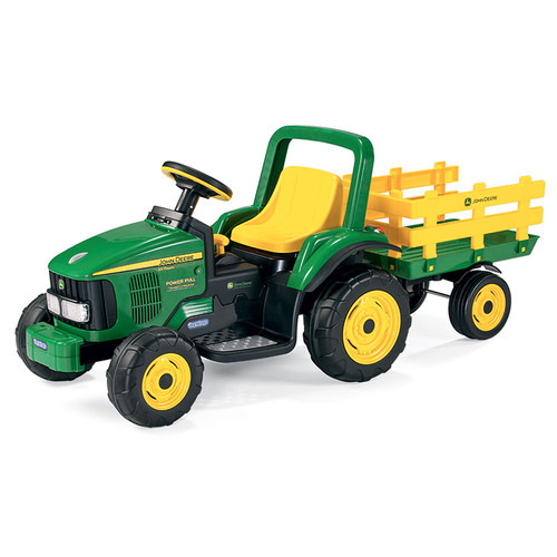 Peg Perego 6v John Deere Motorized Sit-on Tractor & Trailer Peg Perego 6v John Deere Motorized Sit-on Tractor & Trailer