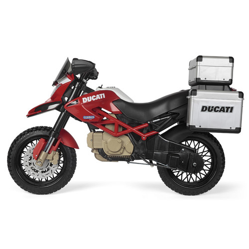 Peg Perego Ducati Enduro 12V Kids Electric Ride On Bike with Storage