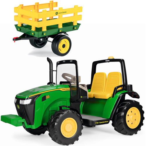 12v John Deere Dual-Force 2 Seater Sit on Tractor & Trailer Set 12v John Deere Dual-Force 2 Seater Sit on Tractor & Trailer Set